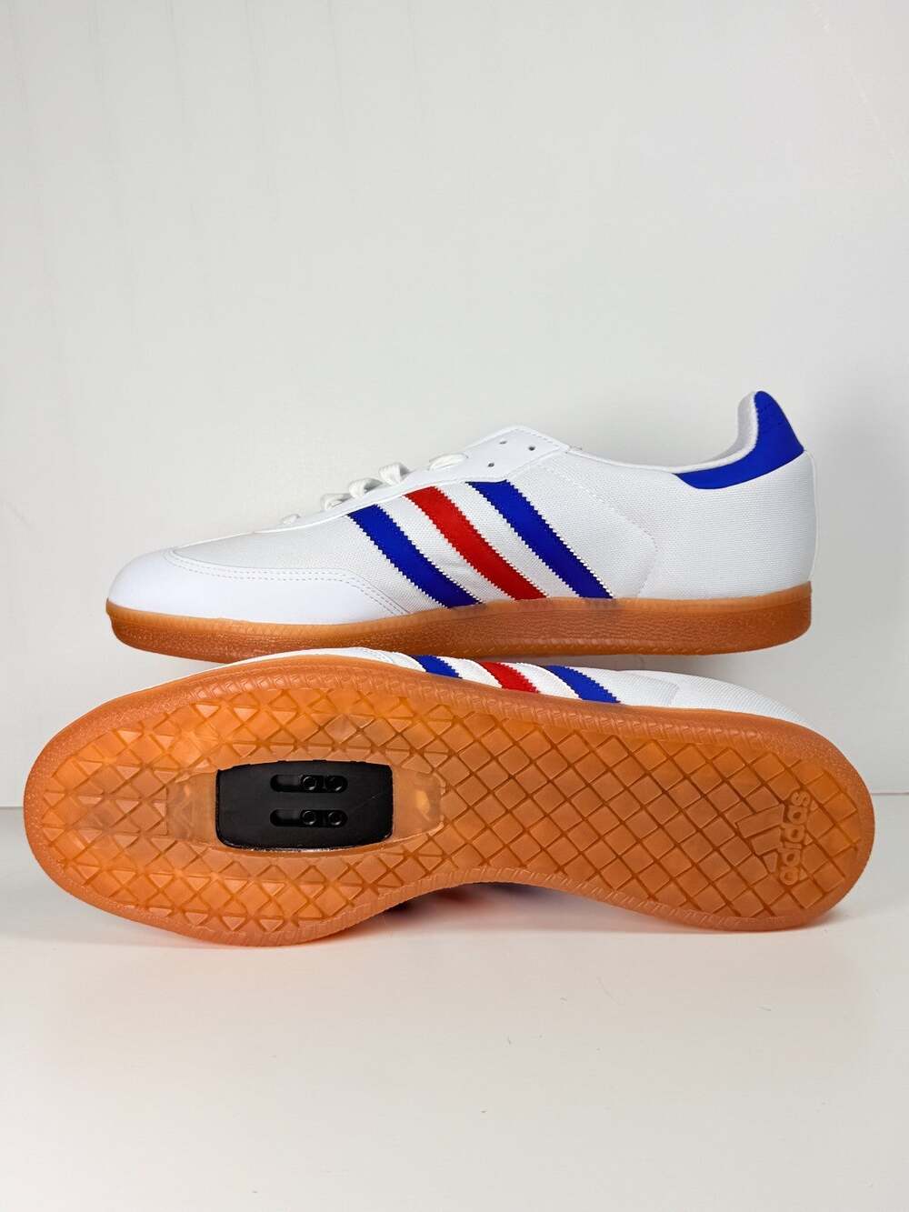 Adidas Velosamba Made With Nature Cycling Shoes Mens 14 White Red Blue IE7022